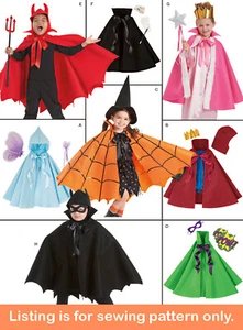 PATRÓN DE COSTURA Disfraz de Halloween Fácil Niño Niña - Rey Batman Diablo Princesa 8729 - Imagen 1 de 3
