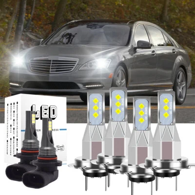 For Mercedes-Benz C230 2002-2007 6Pcs 6000K LED Headlight Fog Light Bulbs Kit GH - Image 1 of 4