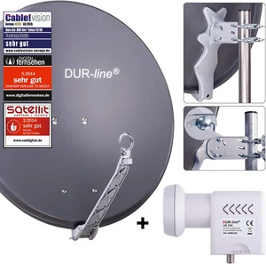 DUR-line 24 Teilnehmer Unicable-Set Satelliten-Komplettanlage 75/80cm anthrazit - Bild 1 von 11