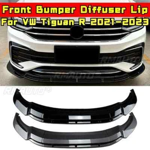 Car Front Bumper Spoiler Diffuser Car Accessories For VW Tiguan R 2021-2023 - Picture 1 of 8