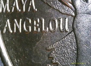 2022 P Maya Angelou Quarter Clad Layer Polish Error Coin - Picture 1 of 4