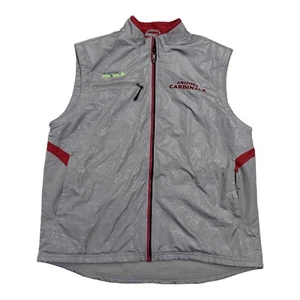 Arizona Cardinals Authentic Sideline Vest Men XL Gray System Control Zip Reebok - Picture 1 of 10