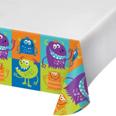 Fun Monsters Tablecover - Birthday Party Supplies Set of 3 Plastic 44" x 88" - Image 1 of 3