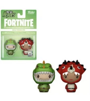 Figura FunKo tamaño pinta héroes: Fortnite - Rex & Tricera Ops 1,5", paquete de 2 Foto 1 de 4