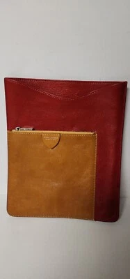 MARC BY MARC JACOBS TABLET SLEEVE IPAD 保护壳,L 10 英寸 H 8.4 英寸 100% 皮革全新带标签 — 第 1/4 张图片
