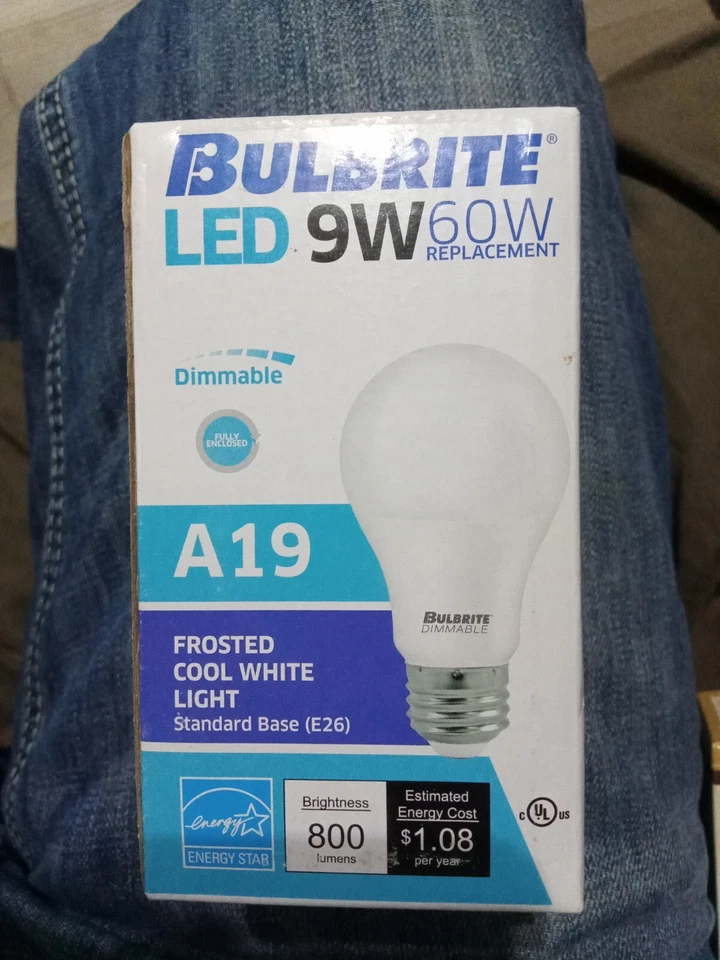 Bulbrite 774233 LED9A19/B60W/850/1P - 9W LED A19 60W Equivalent - Image 1 of 1