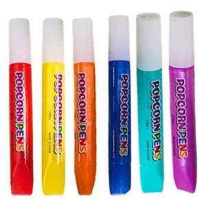 6pcs DIY Bubble Popcorn Drawing Pens Magic Puffy Pens Popcorn Color Paint Pen - Picture 1 of 10