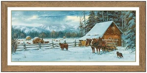 Pintura Original Gerry Metz Óleo Sobre Bordo Paisaje Occidental Firmado Caballo Obra de Arte - Imagen 1 de 4