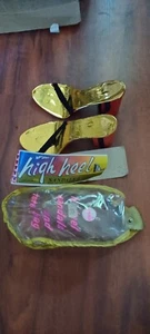 new vintage mego hi-heel sandals and tote bag nos fast  free shipping - Picture 1 of 1
