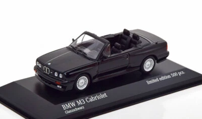 BMW M3 E30 1988 CABRIOLET NERO MINICHAMPS 943020334 1/43 SERIE 3 - Immagine 1 di 4
