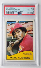 1979 TCMA Minor League #16 Pedro Guerrero Albuquerque Dukes Rookie PSA 8 NM-MT