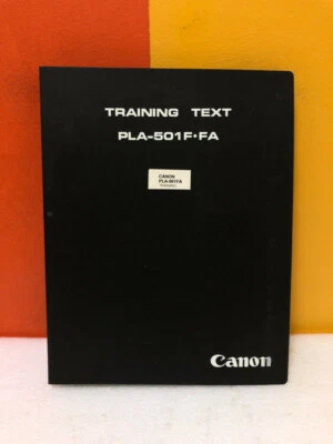 Texto de entrenamiento Canon PLA-501F.FA manual Foto 1 de 3
