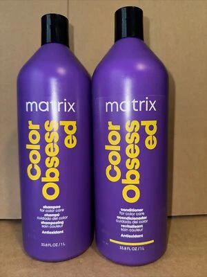 Matrix Total Results COLOR OBSESSED Shampoo & Conditioner Liter set FREE SHIP!! - Image 1 of 4