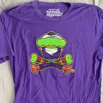 Johnny Cupcakes Purple Tee with Iconic Logo X-LARGE NWOT - Image 1 of 4