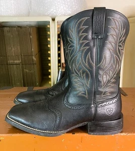 ARIAT Men's 11.5 D Black Sport Square Toe Western Cowboy Boots 10016292 - Picture 1 of 12