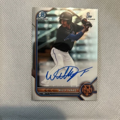 2022 Bowman Chrome - Prospect Autographs Willy Fanas #CPA-WF (AU, RC) 292 - Image 1 of 4