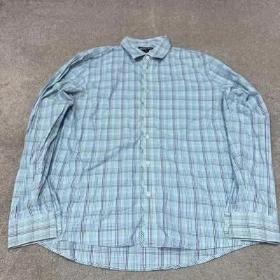 Camisa Michael Kors con botones para hombre multicolor a cuadros manga larga talla grande Foto 1 de 4