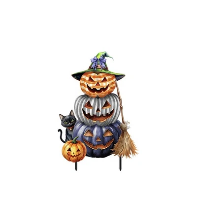 Briarwood Lane Halloween Pumpkin Stack Metal Art - Image 1 of 3