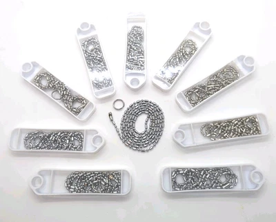 Lote de (10) barra y bola de acero inoxidable con etiqueta de perro de 30" *joyería* - cadena de etiqueta de identificación médica Foto 1 de 4