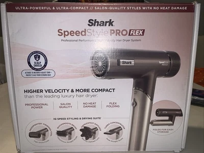 Brand NEW! Shark Speed Style Pro Flex Professional Performance Hair Dryer HD542 - Image 1 of 4