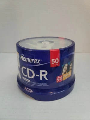 Memorex CD-R 50 Pack 52X 700Mb 80 Min Recordable Compact Discs Container Sealed - Image 1 of 4