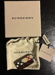 Burberry Wide Nova-Check Patterned Silver Toned Money Clip - Picture 1 of 8