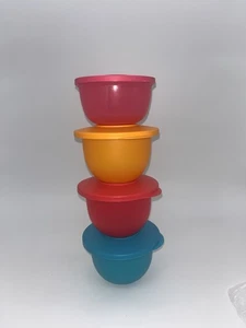 ✅ Nagelneue Tupperware Mini Impressionen Schüssel 4er Set ~ Mehrfarbig - Bild 1 von 6