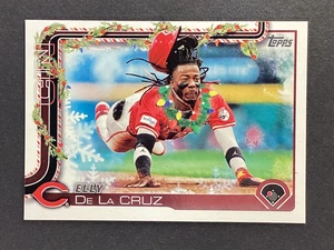 2025 Topps Holiday Image Variation SP #H97 Elly De La Cruz Reds Christmas Lights - Picture 1 of 2