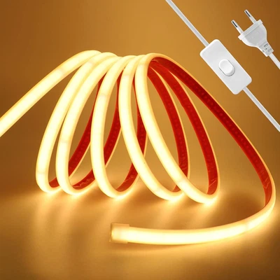 Striscia LED COB 230V 4M, Ogni 10Cm Può Essere Tagliato Una Volta, Flessibile Im - Immagine 1 di 4