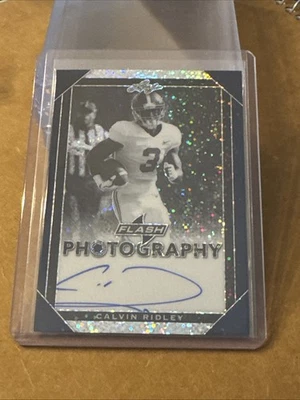 2018 Leaf Flash Photography Calvin Ridley Rc Auto Jersey 46/50  Jaguars - Image 1 of 2