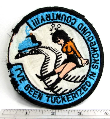 Vintage I've Been Tuckerized in Snowbound Country Patch Run Over Tucker Sno-Cat - Image 1 of 4