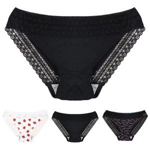 Trendy Womens Underwear with Breathable Fabric and Elegant Lace Features - Picture 1 of 12