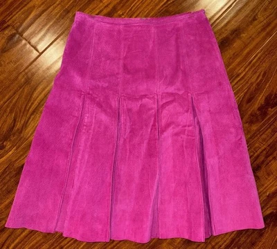 Vintage JG Hook Leather Pleated Skirt Women’s Sz 6 - Image 1 of 4