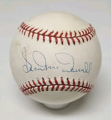 Sam McDowell Signed Auto Rawlings Official American League Baseball INDIANS C1 - Image 1 of 4