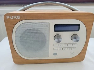 Pure Evoke D4 DAB / FM Radio Walnut Wood Finish - READ DESCRIPTION - Picture 1 of 10