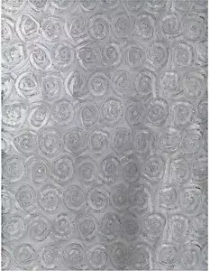 25 Yards Rosengarten 58" breit weiß kleine Rosette Taft weiß Stoff Hochzeit - Bild 1 von 1