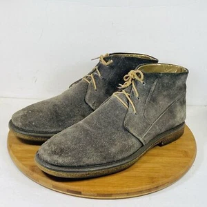Calvin Klein Men's Brown Leather Phillip Lace-up Suede Chukka Boot Size 9M - Picture 1 of 10