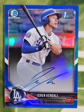 Jeren Kendall 2018 Bowman Chrome Prospect Auto BLUE Refractor /150 #CPA-JK
