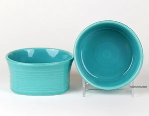 Homer Laughlin FIESTA TÜRKIS: 2er Set quadratische Schalen, TOP Zustand! - Bild 1 von 3