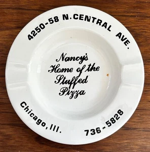 CENICERO DE CERÁMICA VINTAGE - CASA DE LA PIZZA RELLENA DE NANCY - CHICAGO, ENFERMO - Imagen 1 de 2