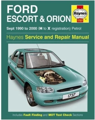 Ford Escort mk5 Orion Haynes Repair Manual 1990-2000 Cabrio Van 1.3 1.4 1.6 1.8 - Image 1 of 4