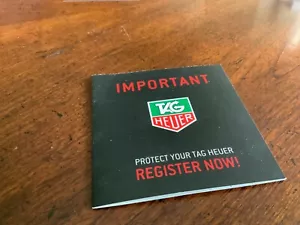 Tag Heuer Watch Registration Booklet card - Picture 1 of 6