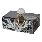 Black Marbled Jewelry Case Medium White Indoor Outdoor Tabletop Home Decor