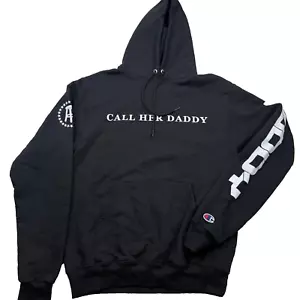 Champion Hoodie Unisex Small Schwarz Call Her Daddy Logo Kängurutasche Pullover - Bild 1 von 7