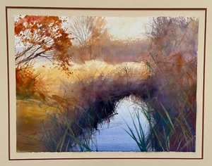 ANDREW KWIECINSKI SIGNED PAINTING LARGE WATERCOLOR LANDSCAPE POLAND POLISH 1998 - Picture 1 of 18