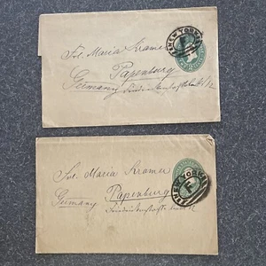Lot Of 2 Vintage Covers Postmarked New York To Papenburg Germany - Imagen 1 de 2