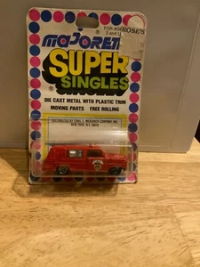 MAJORETTE SUPER SINGLES RED FIRE TRUCK NEW ON CARD - Picture 1 of 14