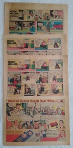 Lote de tiras cómicas originales de periódico Moon Mullins de colección de la década de 1940 Frank Willard - Imagen 1 de 7