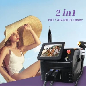 2 In1 755 808 1064nm Diode Laser Hair Removal nd yag Pico Tattoo Removal Machine - Picture 1 of 7