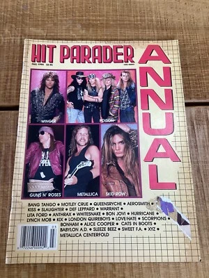 Hit Parader Magazine Annual Fall 1990 Metallica Centerfold Poison Winger Cover - Image 1 of 4